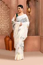 Load image into Gallery viewer, Bloom Doria Kota Saree Green Saree featured