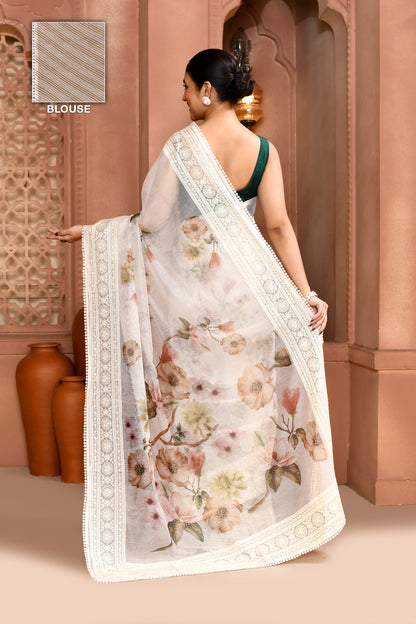 Bloom Doria Kota Saree Saree Mustard Yellow featured