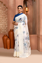 Load image into Gallery viewer, Bloom Doria Kota Saree Storm Blue Saree featured