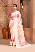 Load image into Gallery viewer, Floral Doria Kota Saree - Dusty Pink featured