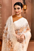 Load image into Gallery viewer, Floral Doria Kota Saree - Peach featured