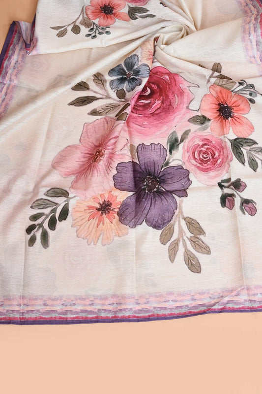 Bouquet Applique Chanderi featured