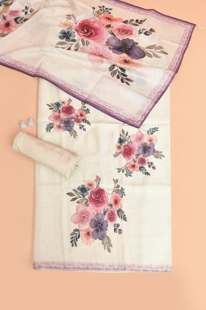 Bouquet Applique Chanderi featured