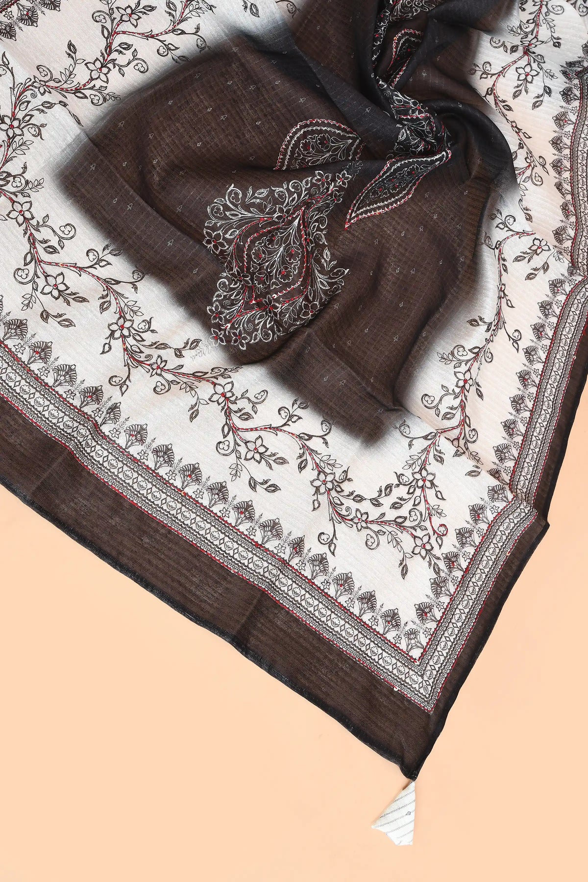 Royal Medallion Kantha Tussar Kurti featured