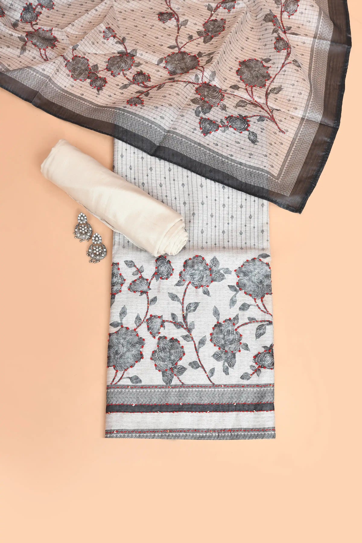 Vintage Vine Kantha Tussar Kurti Set Kurti Set featured