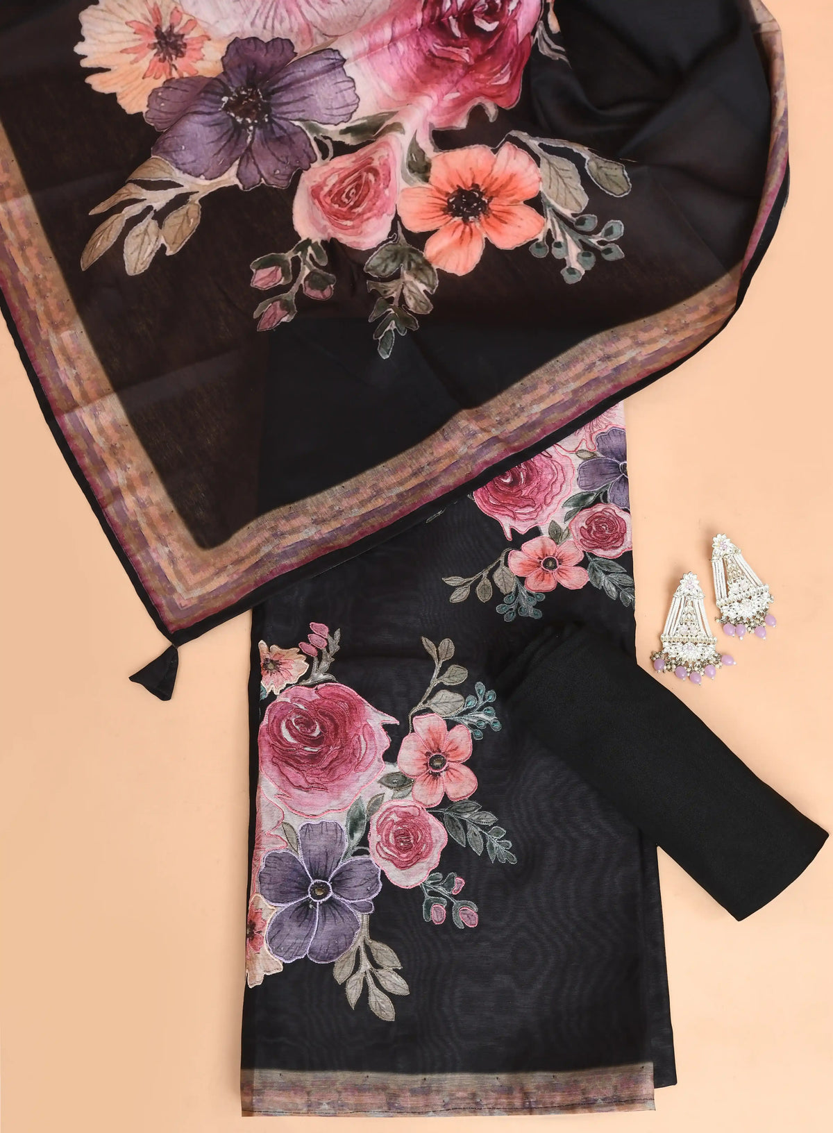 Botanical Bloom Chanderi Kurti Set Kurti Set featured