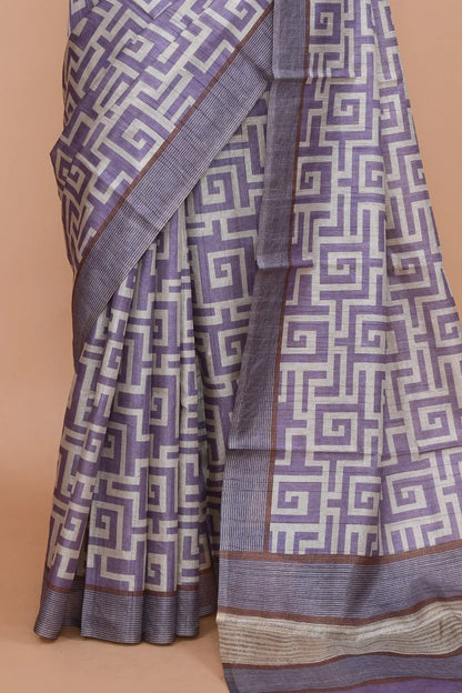 Neytra Lavender Purple Saree featured