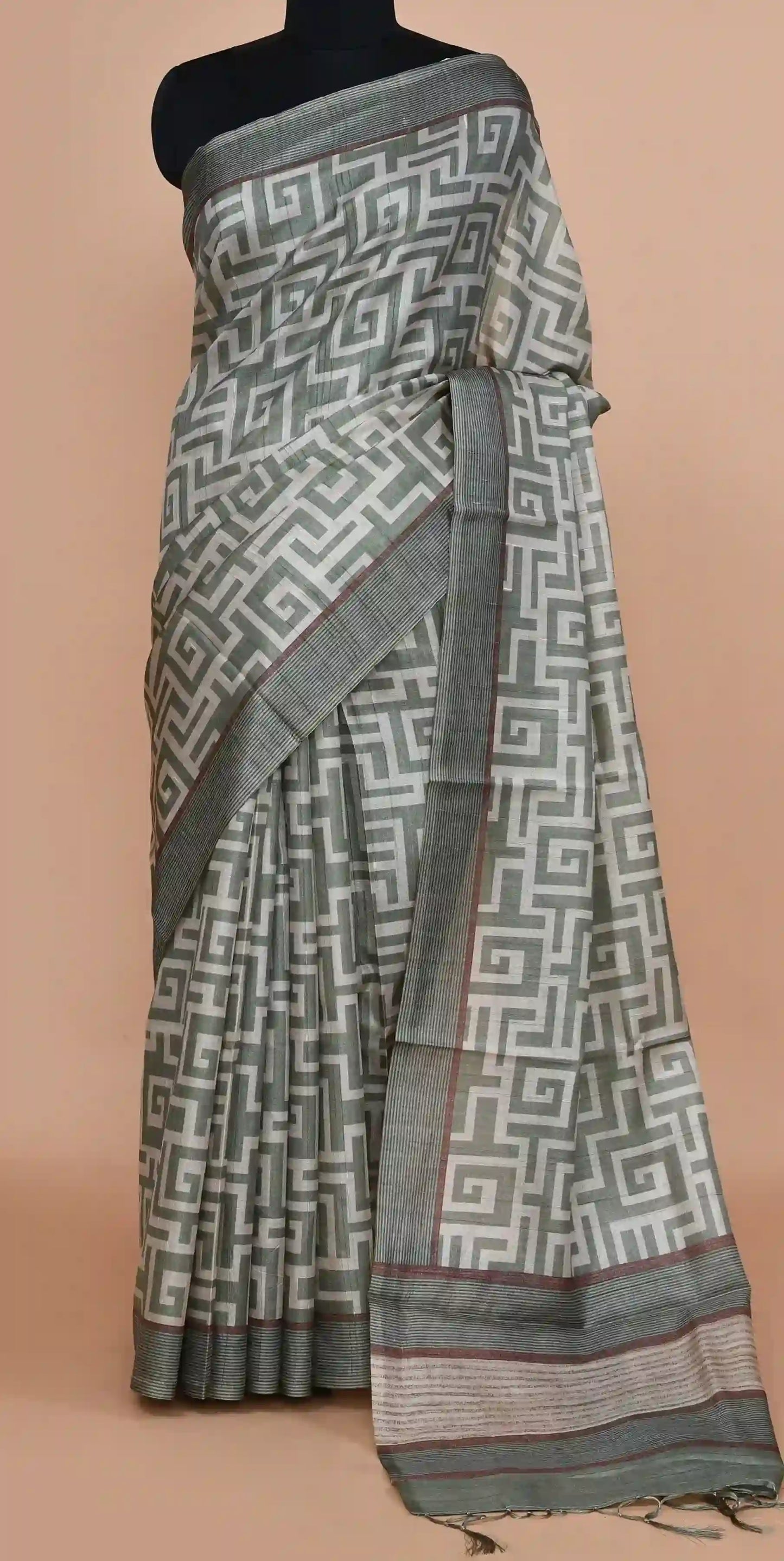 Neytra Sage Green Saree featured