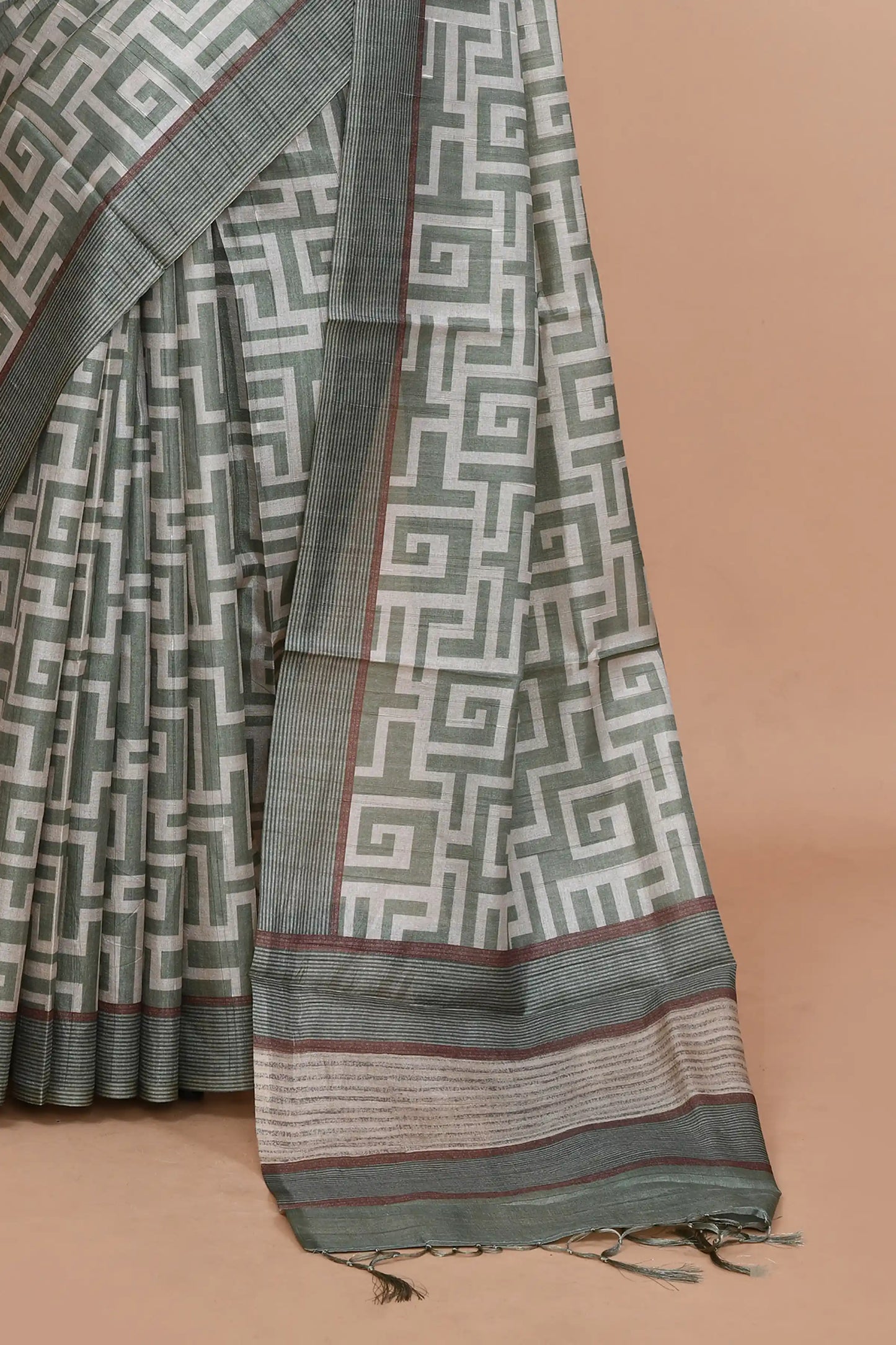 Neytra Sage Green Saree featured