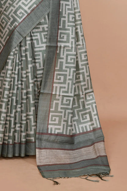 Neytra Sage Green Saree featured