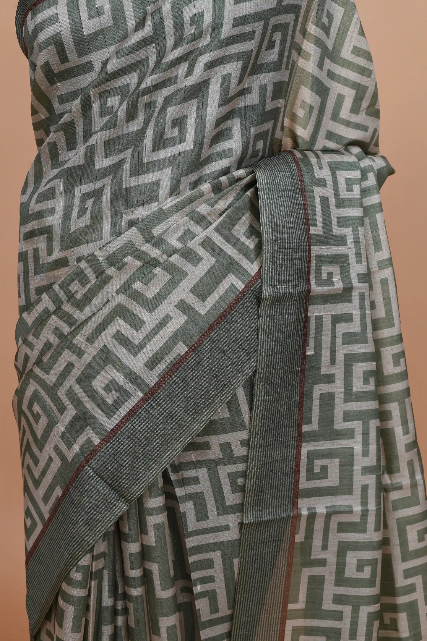 Neytra Sage Green Saree featured
