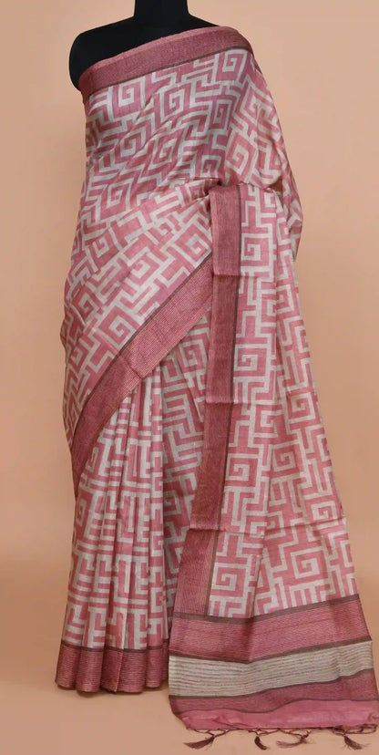 Neytra Dusty Coral Pink Saree featured