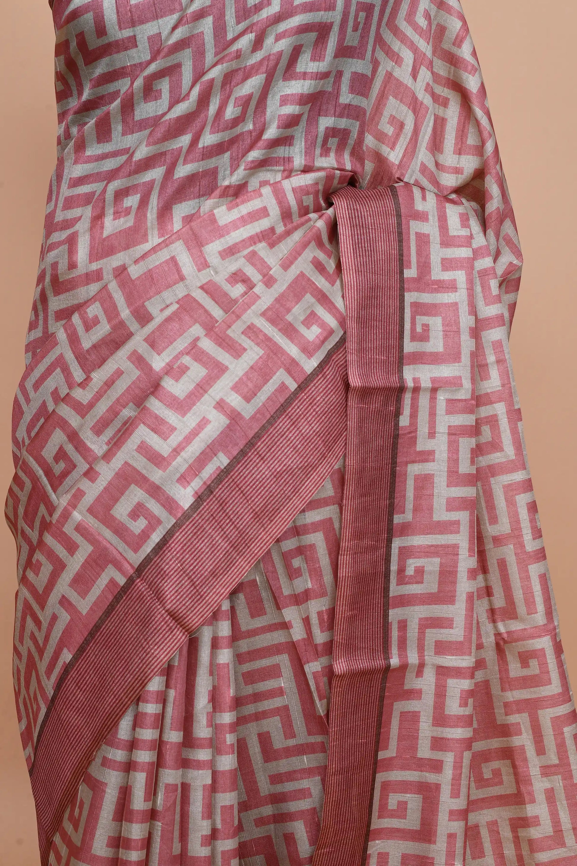 Neytra Dusty Coral Pink Saree featured