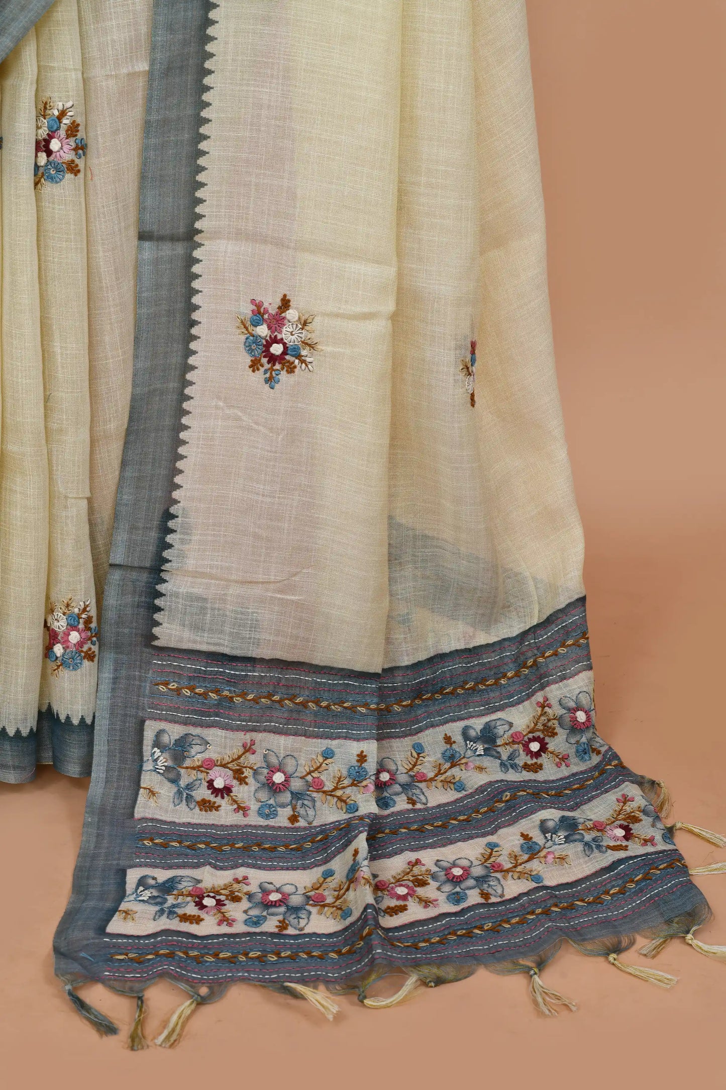 Reeva Indigo Blue Saree featured