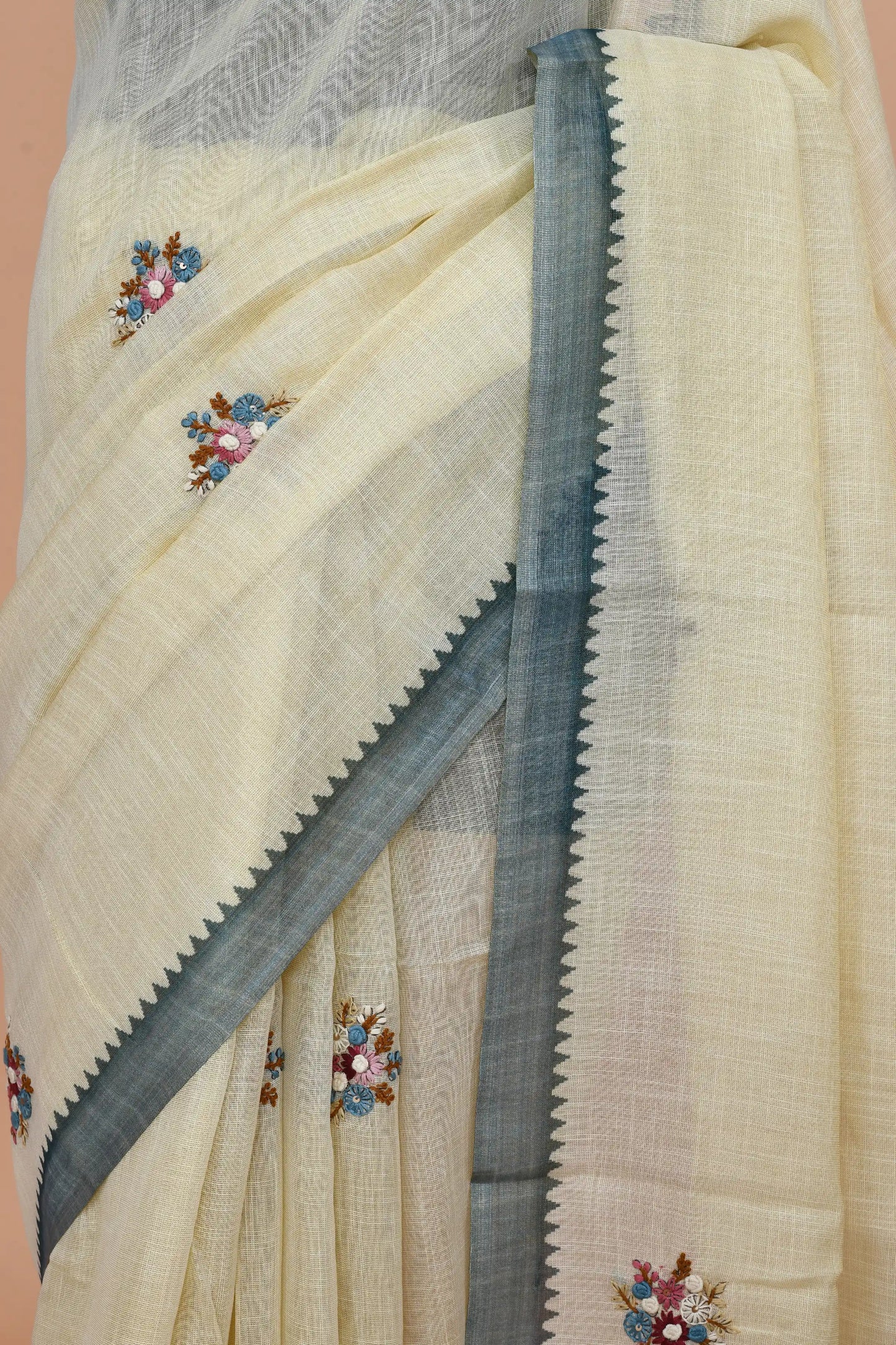 Reeva Indigo Blue Saree featured
