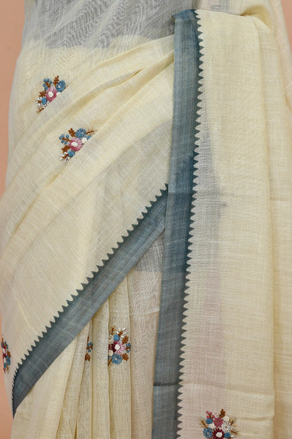 Reeva Indigo Blue Saree featured