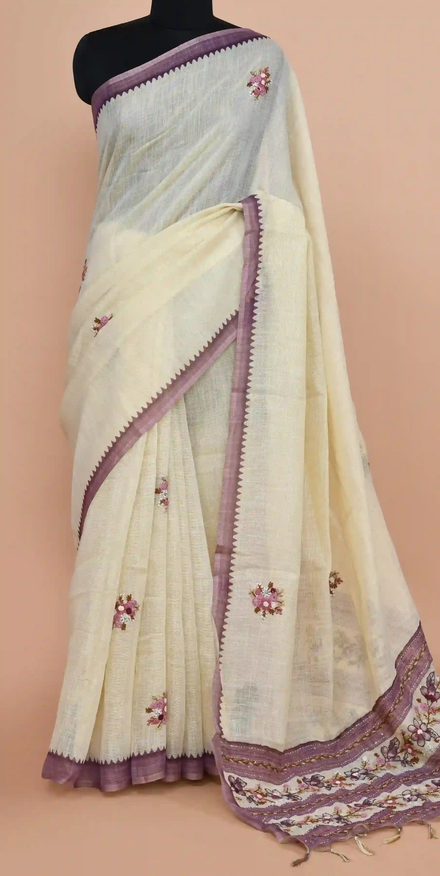 Reeva Plum Purple Saree featured