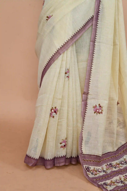 Reeva Plum Purple Saree featured