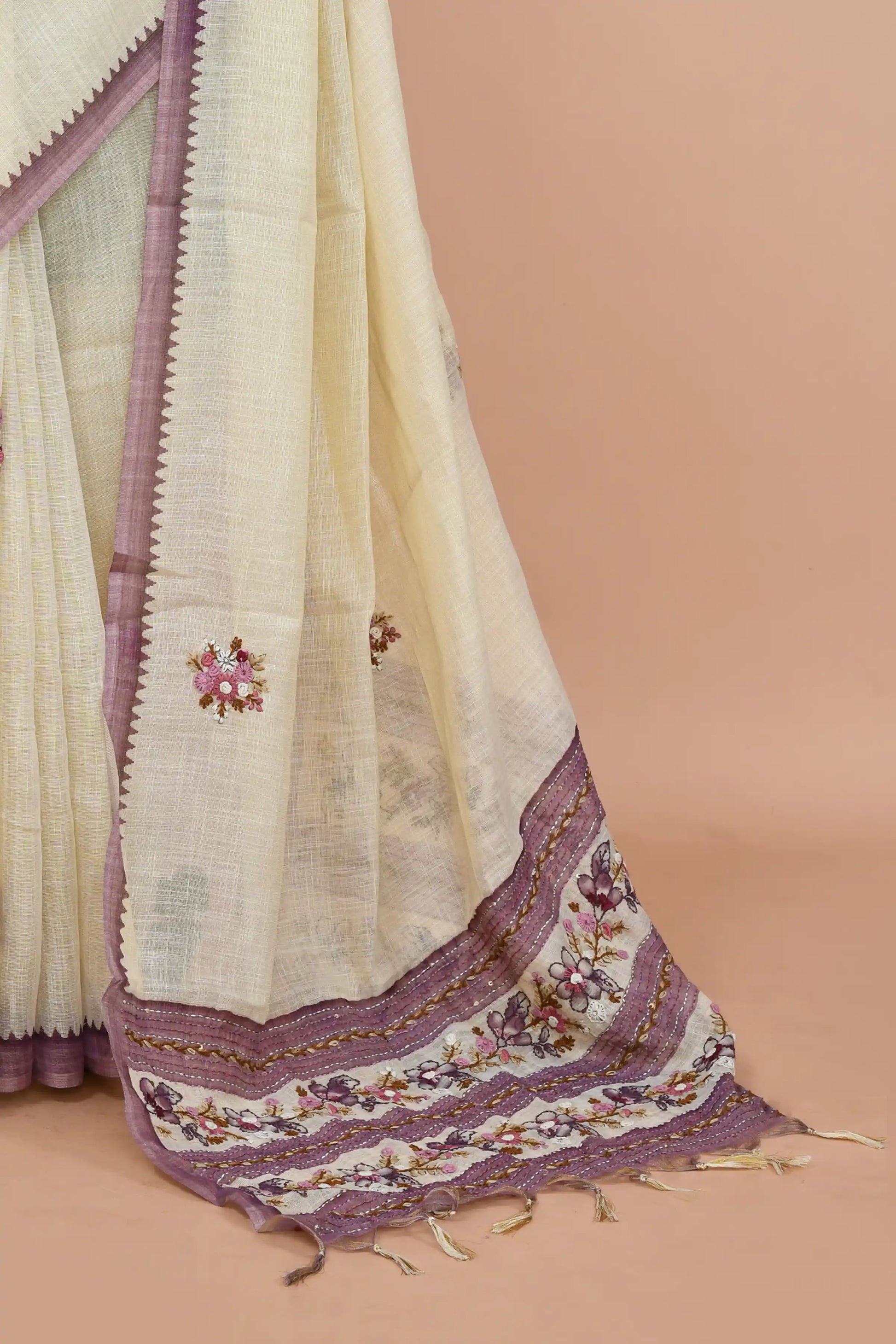 Reeva Plum Purple Saree featured