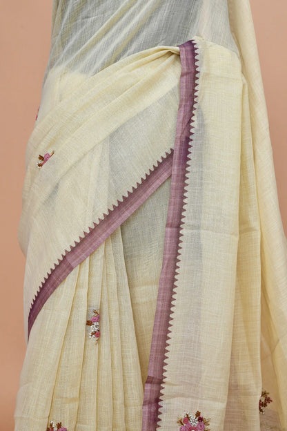 Reeva Plum Purple Saree featured