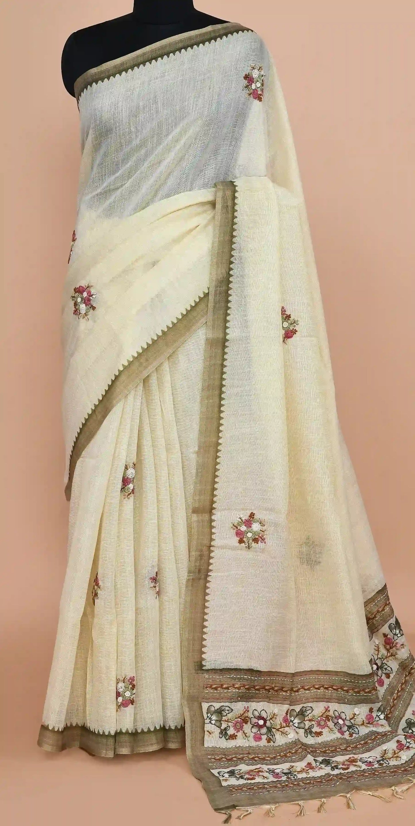 Reeva Moss Green Saree featured