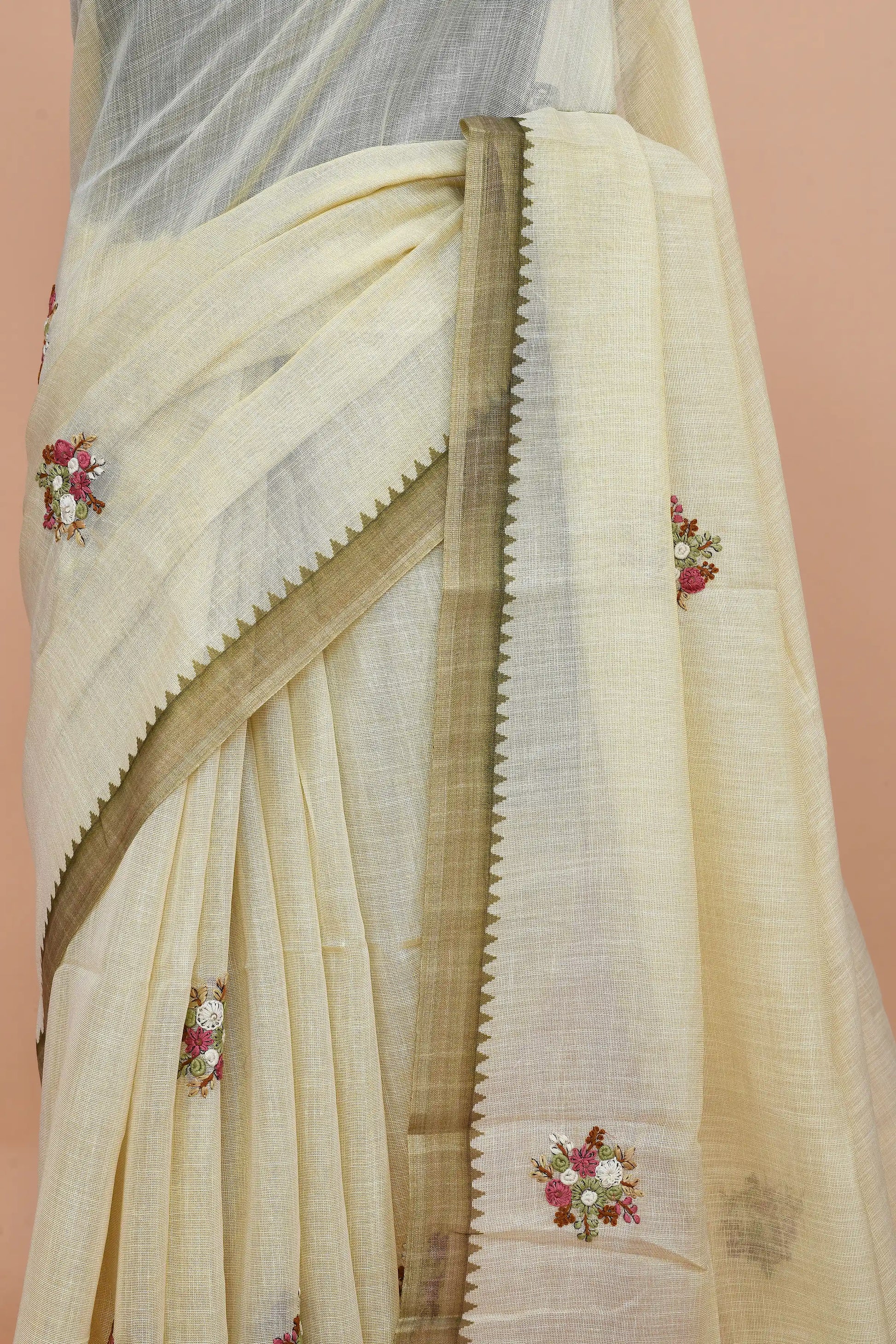 Reeva Moss Green Saree featured