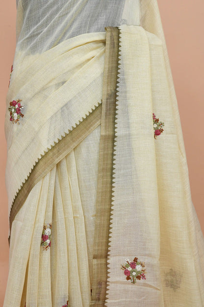 Reeva Moss Green Saree featured