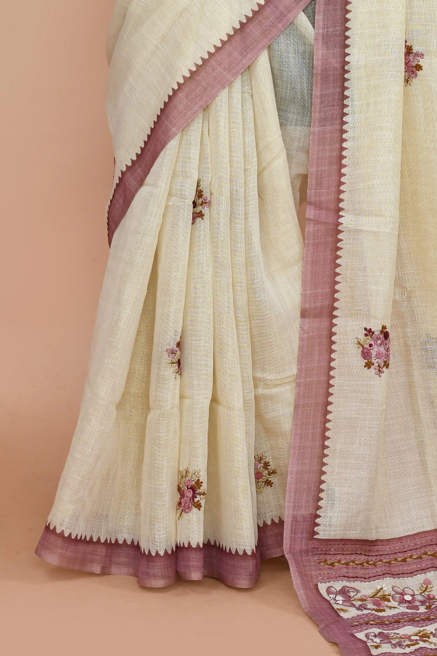 Reeva Dusty Mauve Saree featured