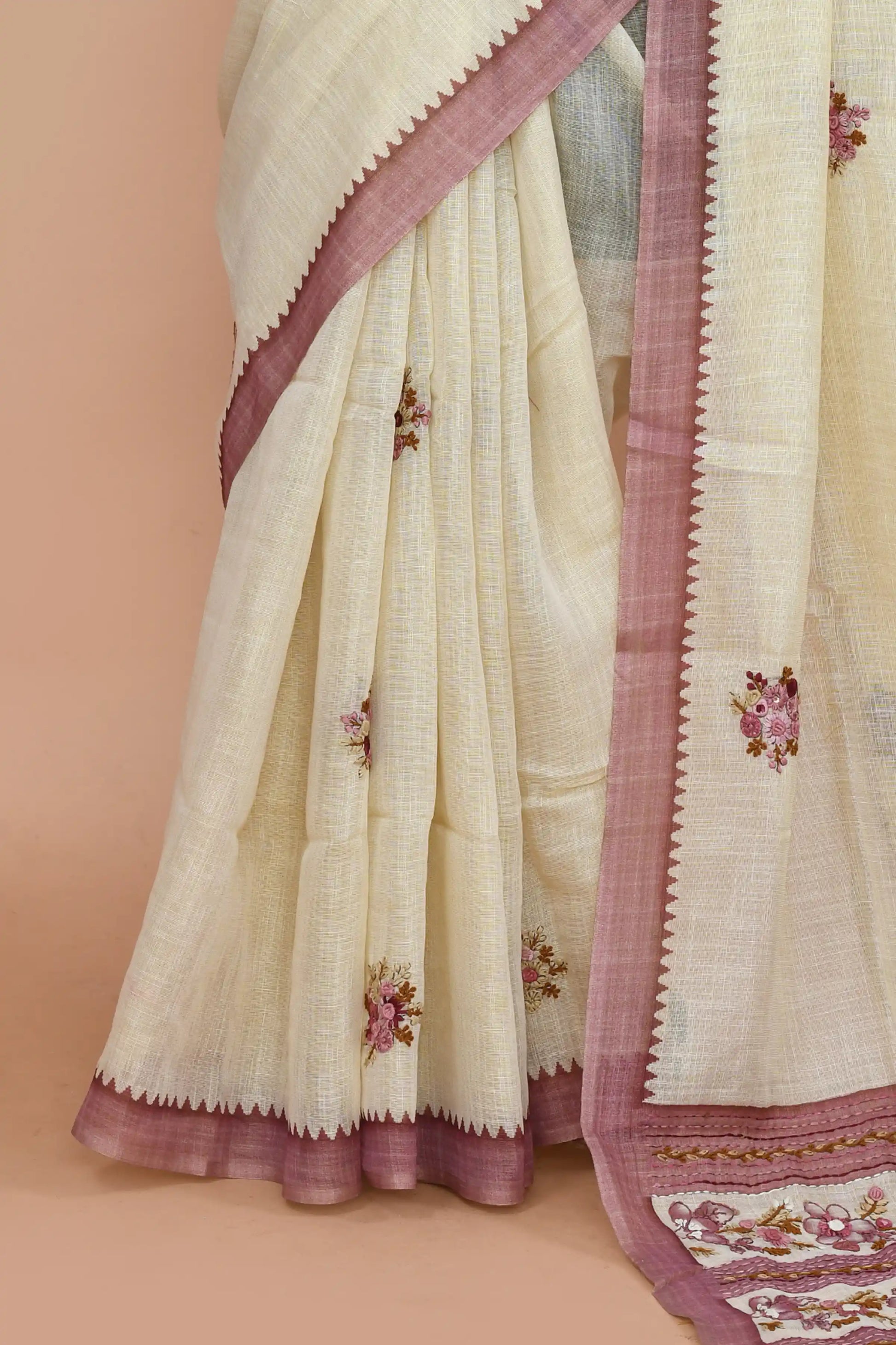 Reeva Dusty Mauve Saree featured