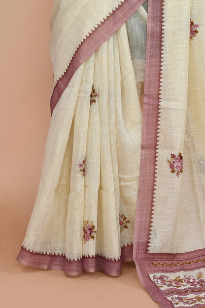 Reeva Dusty Mauve Saree featured