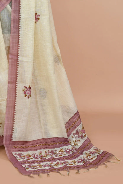 Reeva Dusty Mauve Saree featured