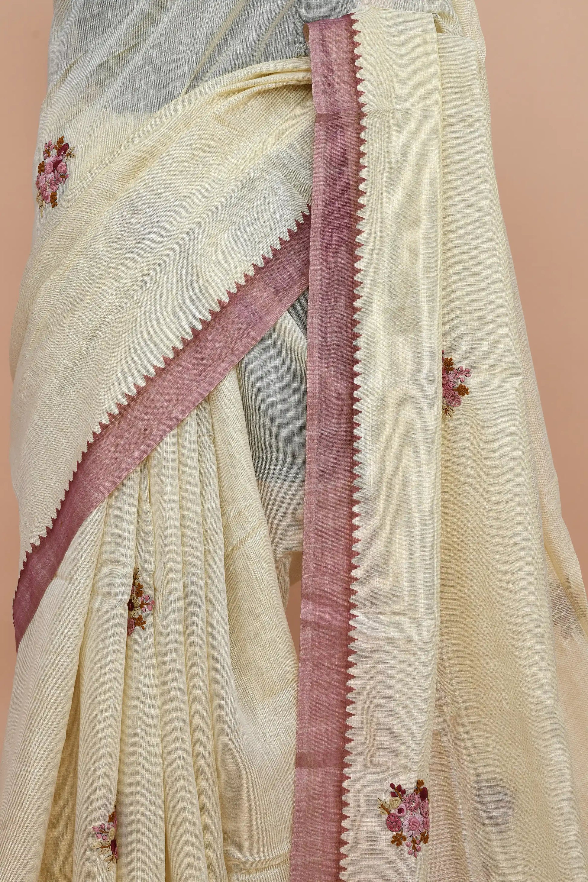 Reeva Dusty Mauve Saree featured