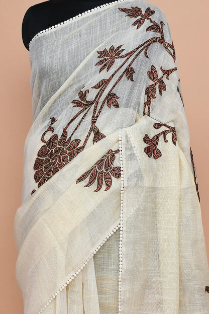 Idalia Brown-Ochre Saree featured