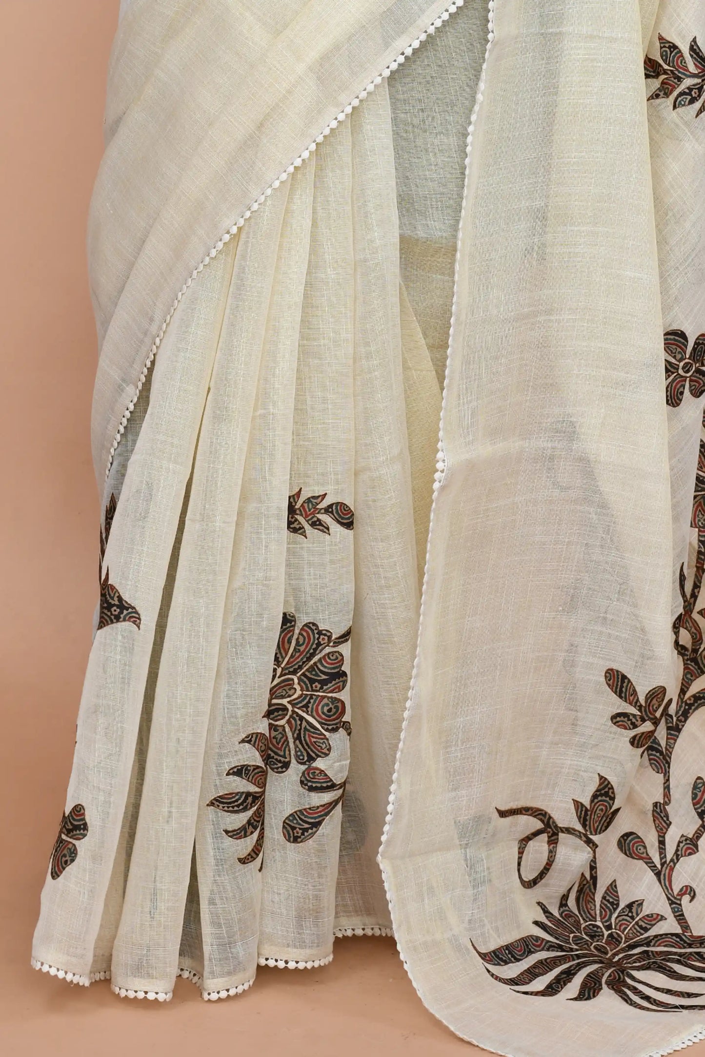 Idalia Indigo-Red Saree featured