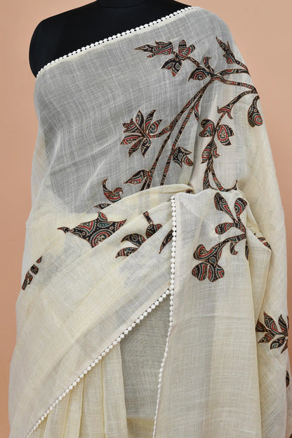Idalia Indigo-Red Saree featured