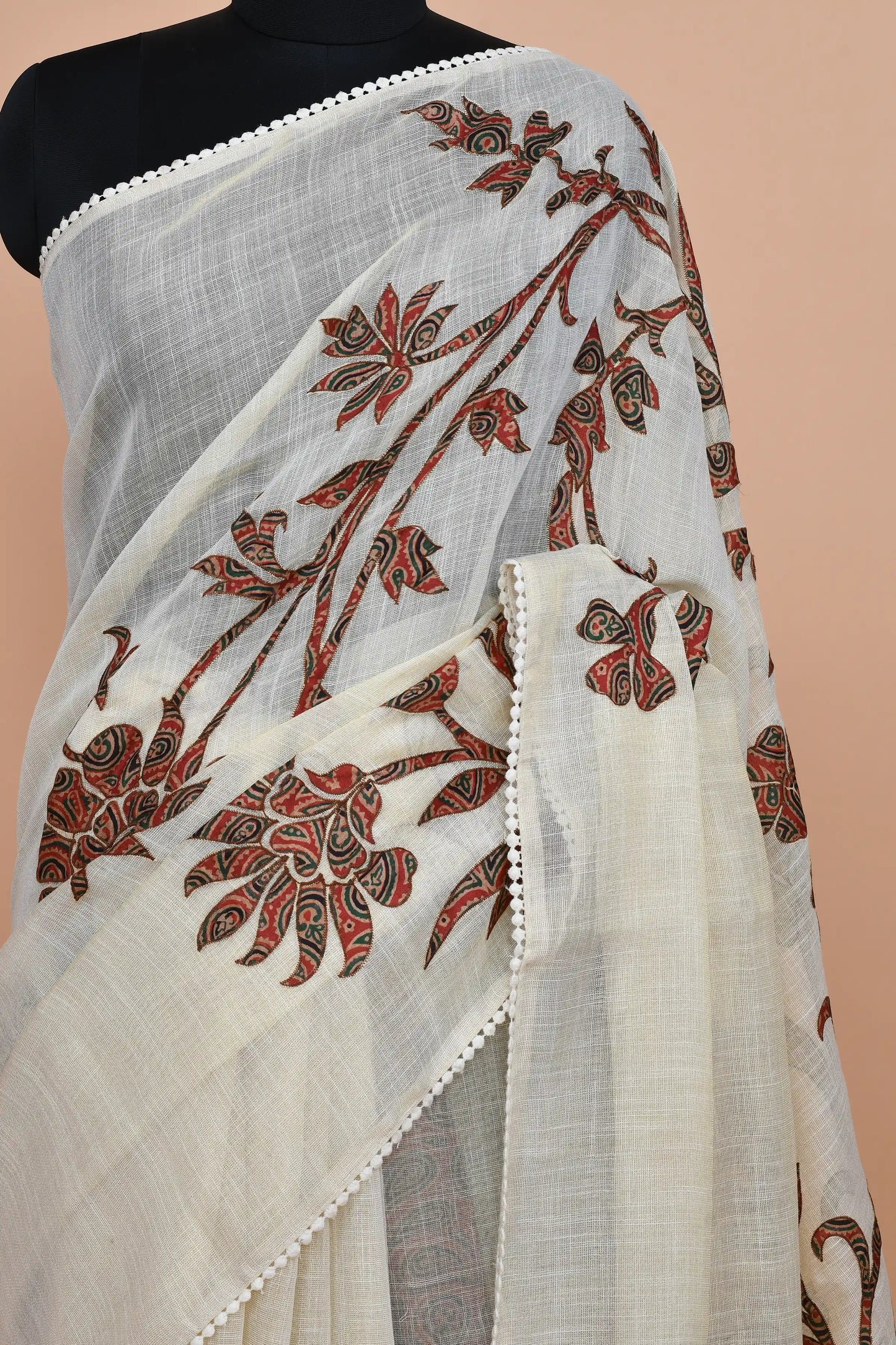 Idalia Red-Green Saree featured