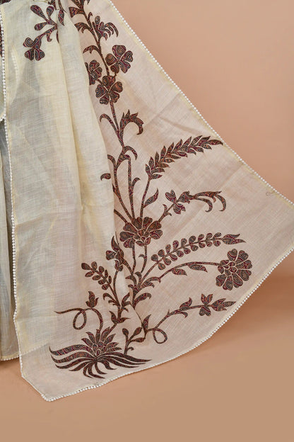 Idalia Red-Blue Saree featured