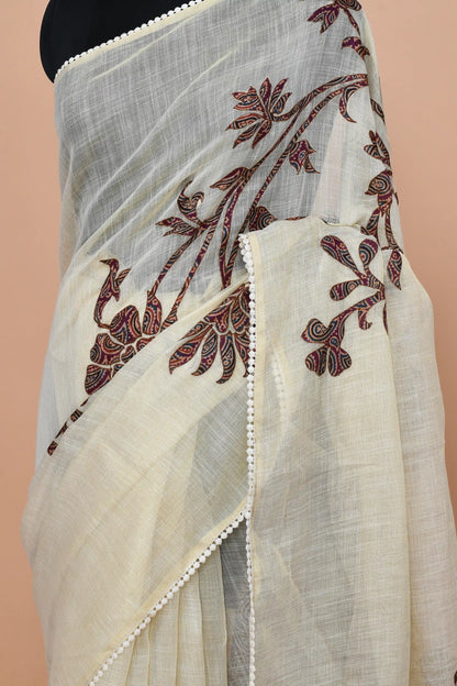 Idalia Red-Blue Saree featured