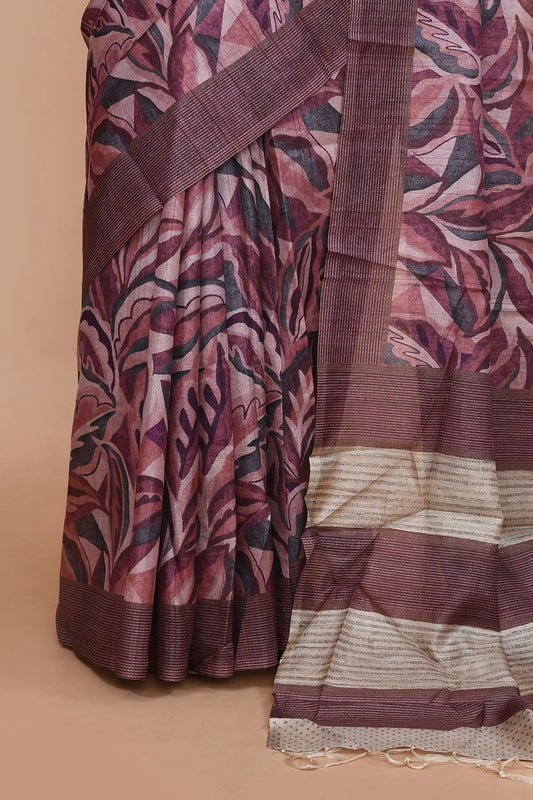 Lavanya Mulberry Purple Saree featured