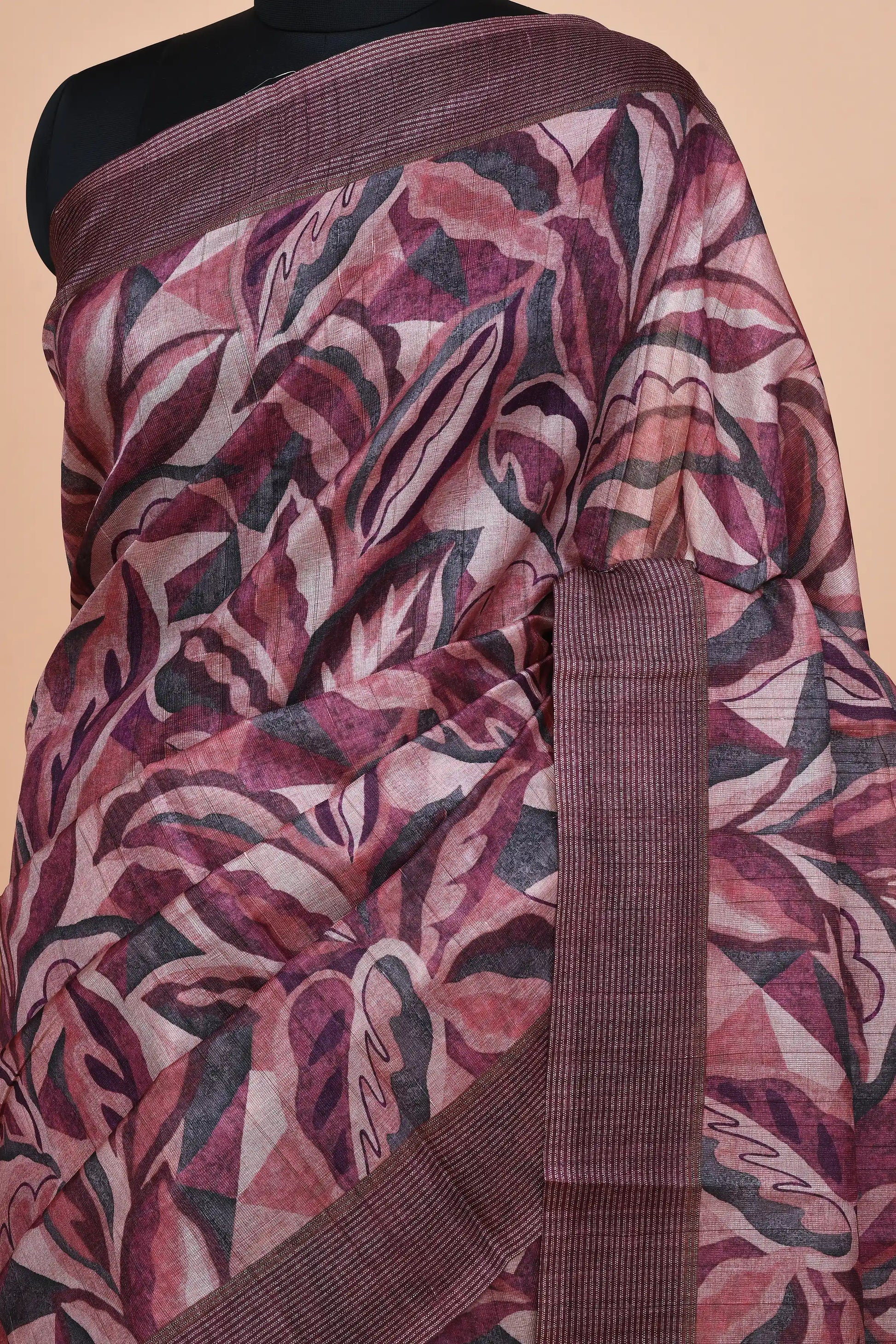Lavanya Mulberry Purple Saree featured