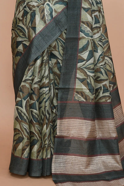 Lavanya Forest Green Saree featured