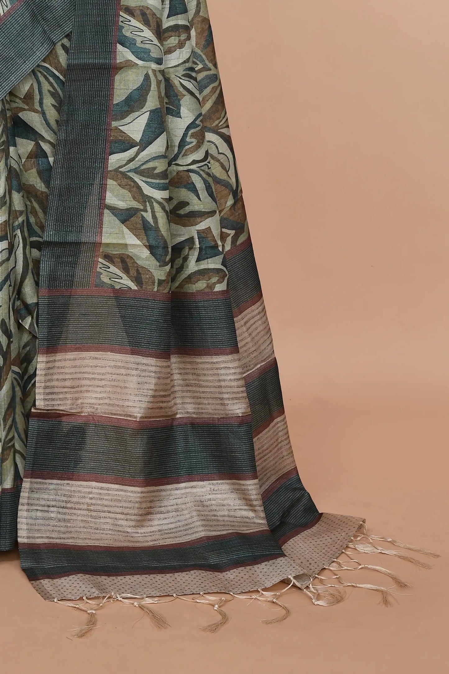 Lavanya Forest Green Saree featured