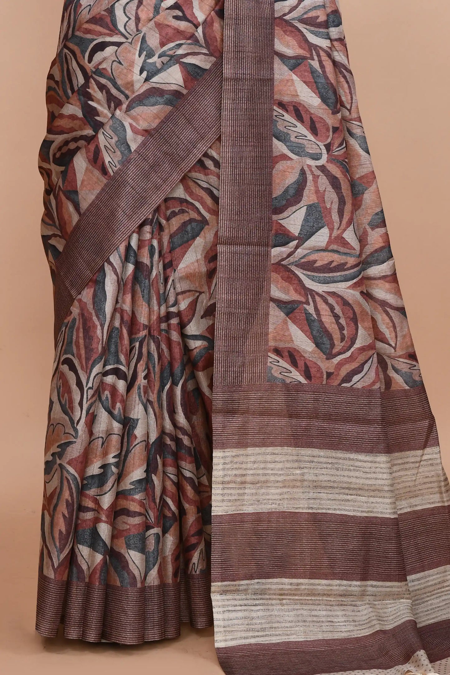 Lavanya Brick Red Saree featured