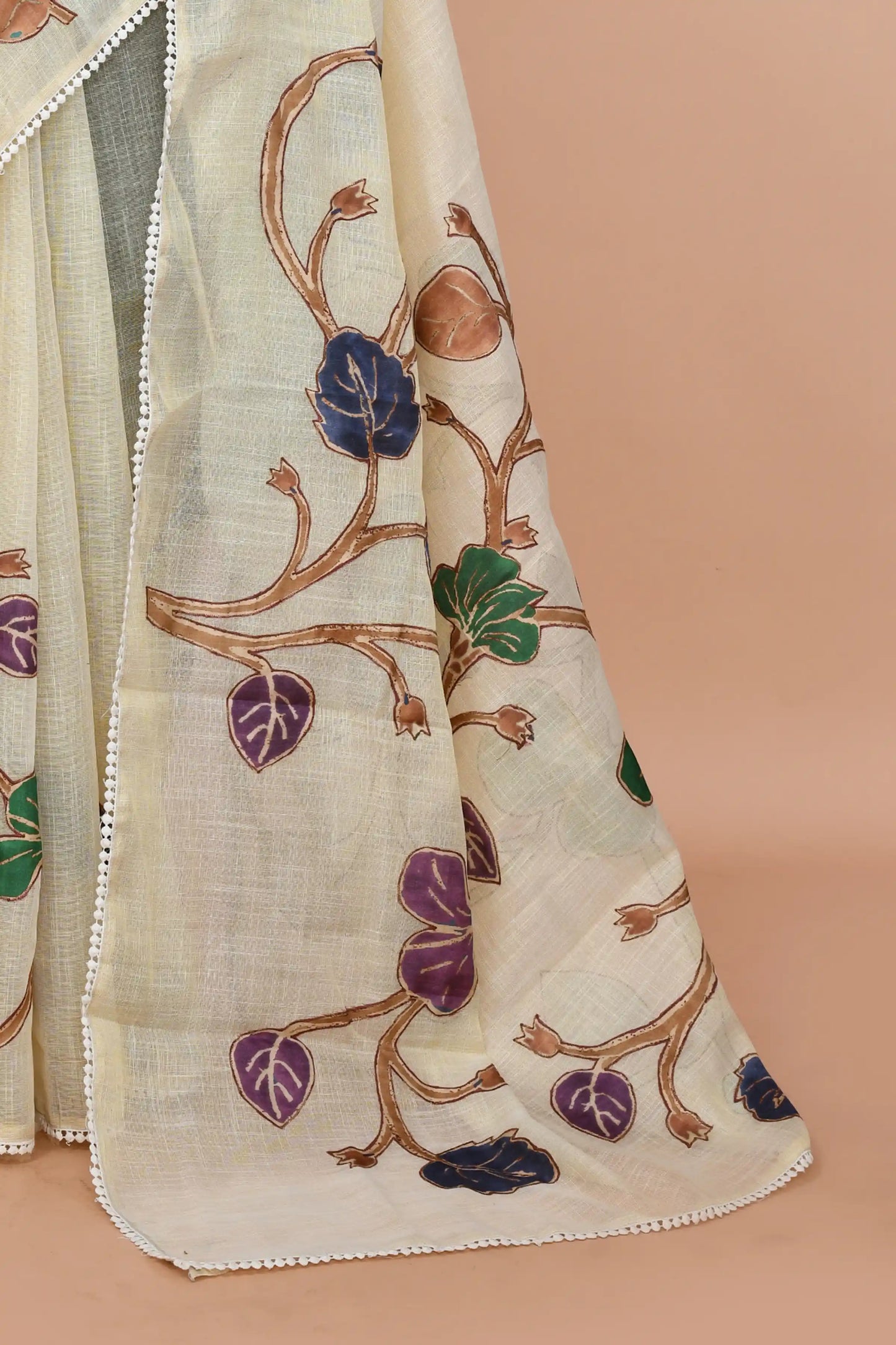 Nysa Purple & Emerald Saree featured