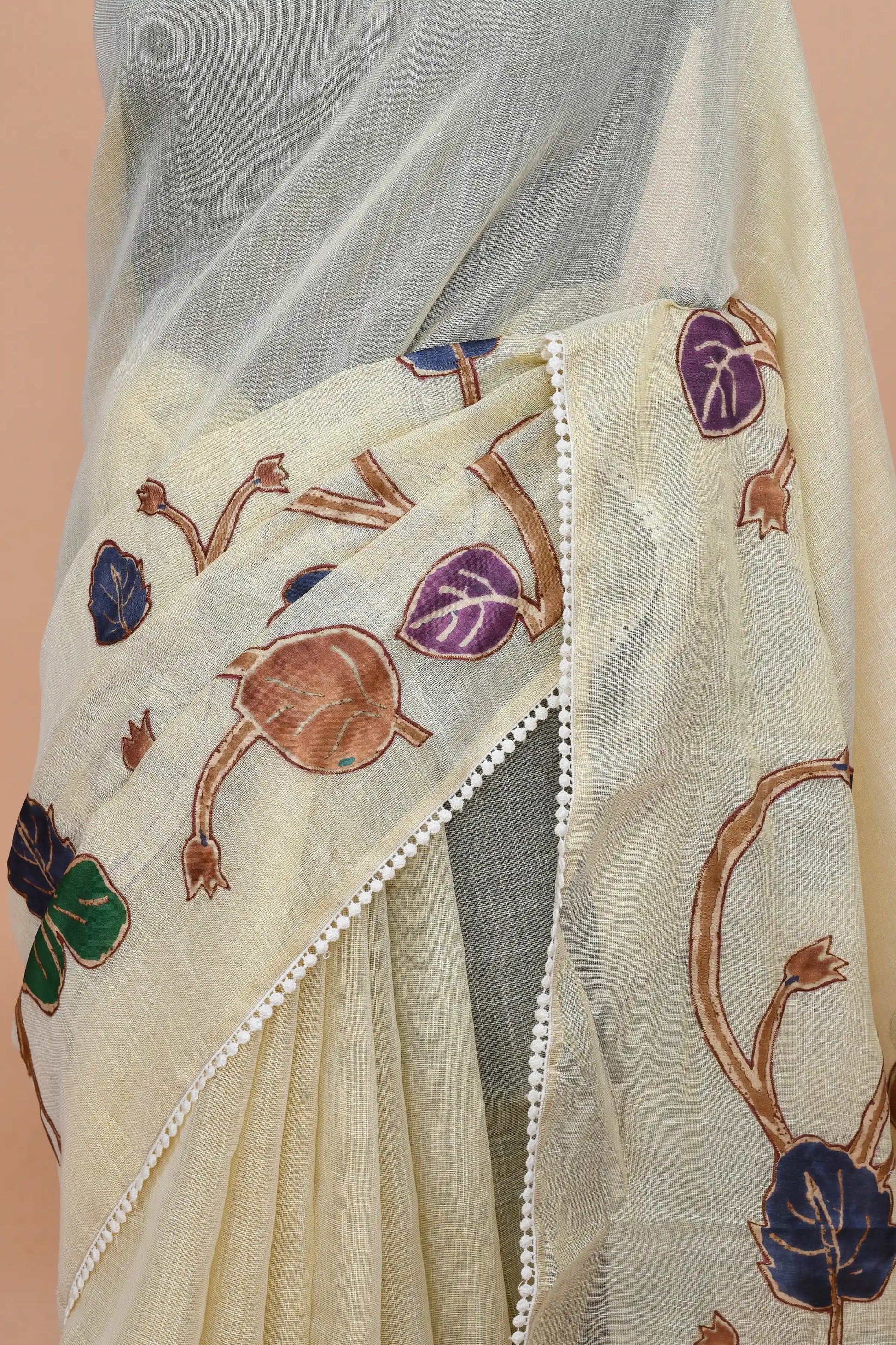 Nysa Purple & Emerald Saree featured