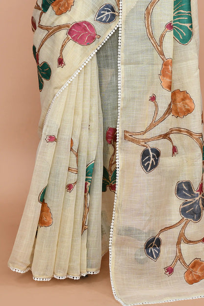 Nysa Marigold & Teal Saree featured