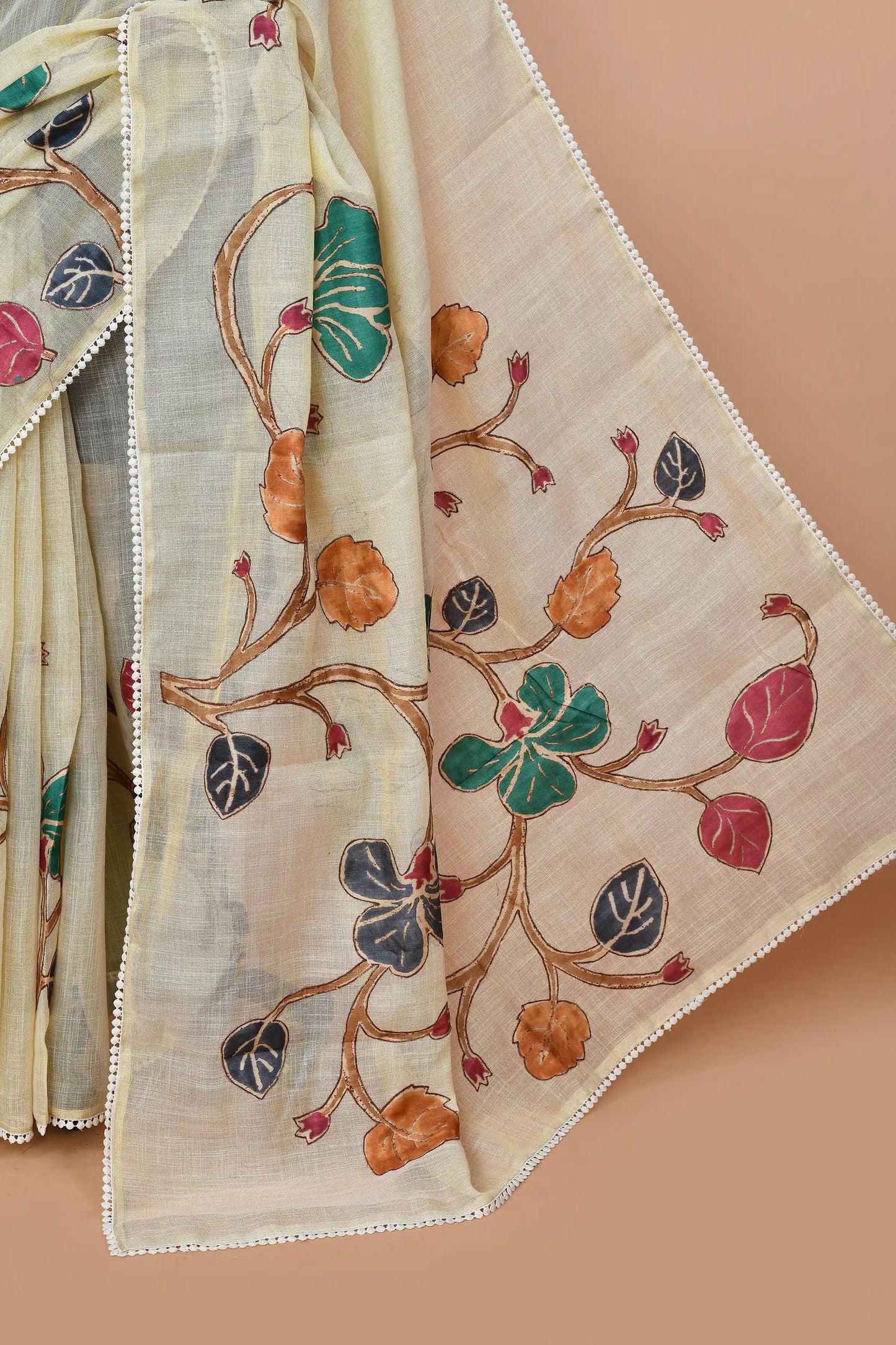 Nysa Marigold & Teal Saree featured
