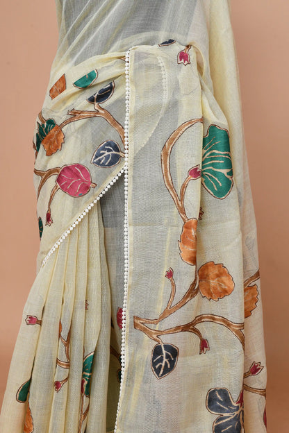 Nysa Marigold & Teal Saree featured