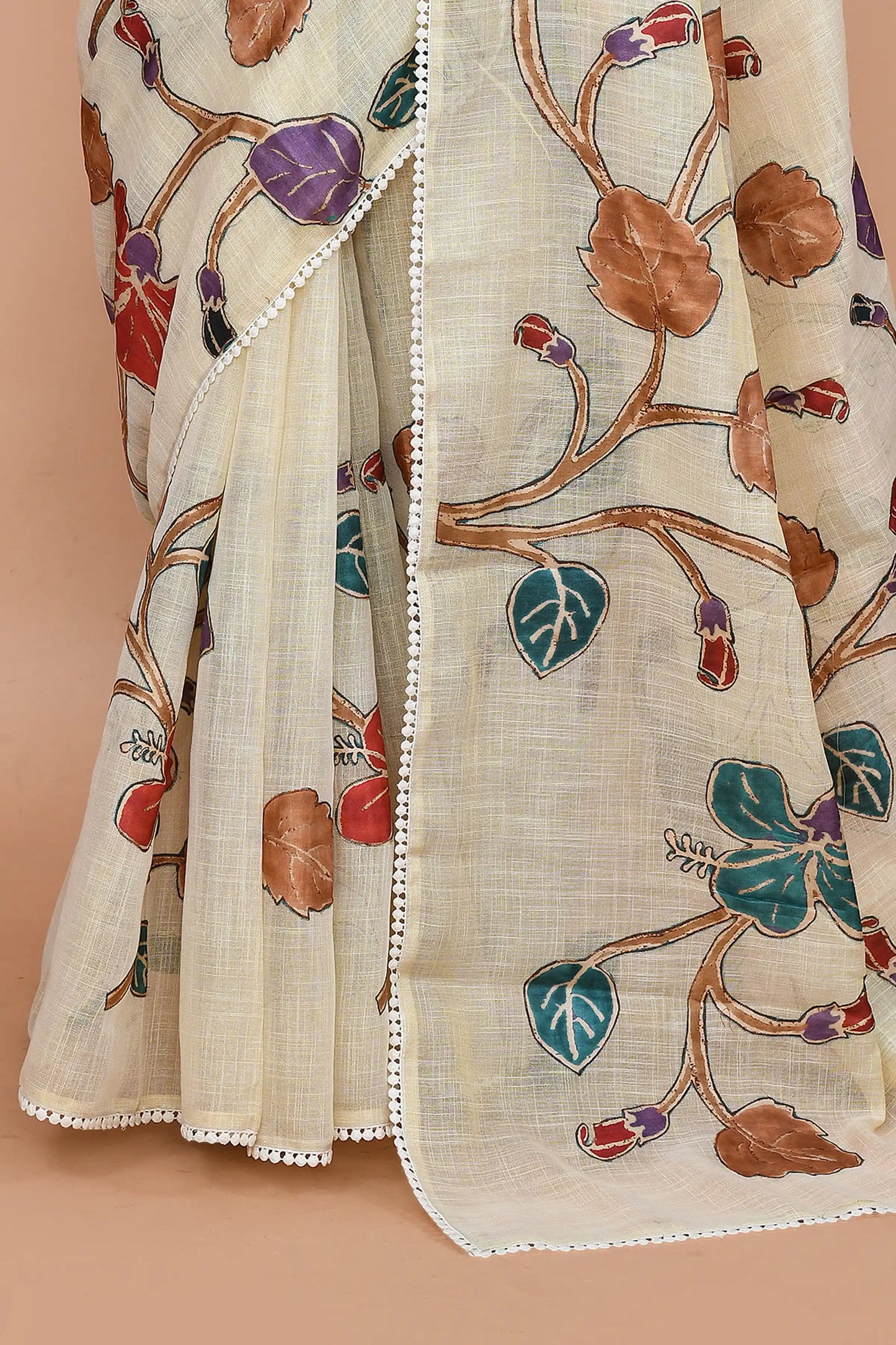 Nysa Ochre & Mauve Saree featured