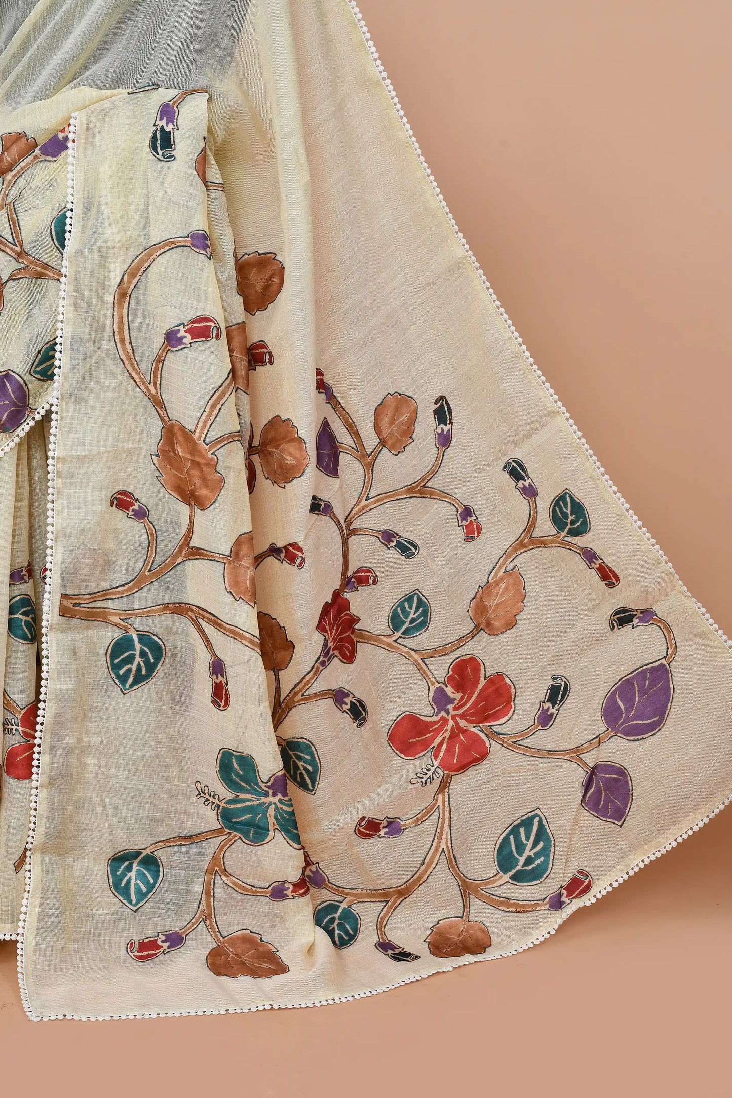 Nysa Ochre & Mauve Saree featured